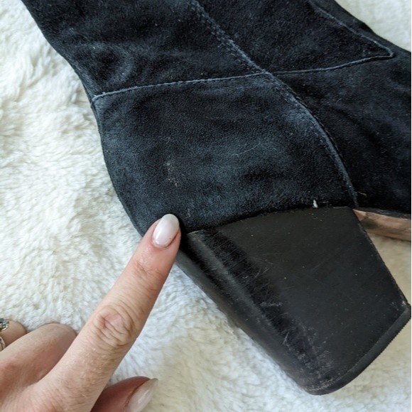 Cole Haan Black Suede Booties Size 9.5 - Picture 5 of 8